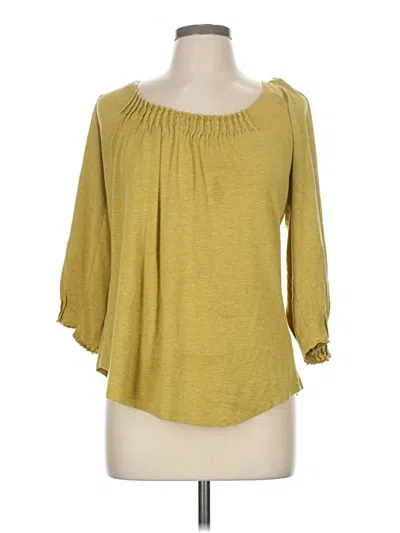 Pre-owned Bordeaux 3/4 Sleeve T-shirt In Gold