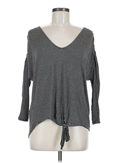 Pre-owned Bordeaux 3/4 Sleeve T-shirt In Gray