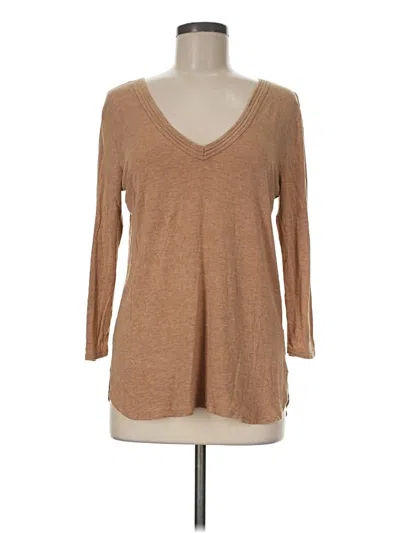Pre-owned Bordeaux 3/4 Sleeve T-shirt In Tan