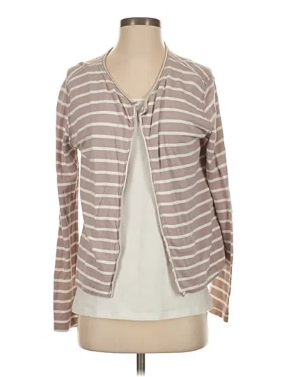 Pre-owned Bordeaux Cardigan Sweater In Brown