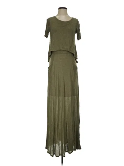 Pre-owned Bordeaux Casual Dress In Green