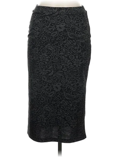 Pre-owned Bordeaux Formal Skirt In Black