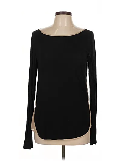 Pre-owned Bordeaux Long Sleeve Top Black Boatneck Tops