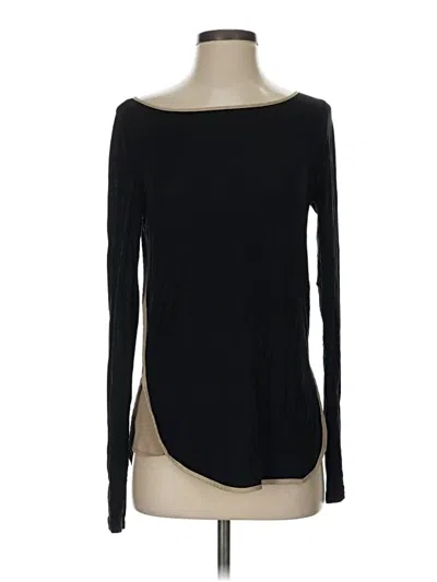 Pre-owned Bordeaux Long Sleeve Top Black Boatneck Tops