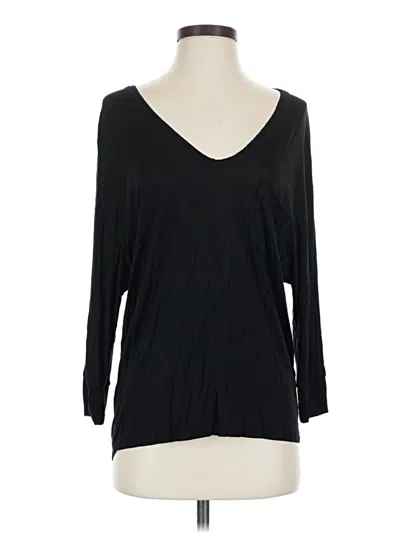 Pre-owned Bordeaux Long Sleeve Top Black V-neck Tops