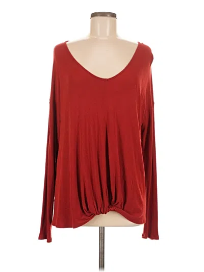 Pre-owned Bordeaux Long Sleeve T-shirt In Red