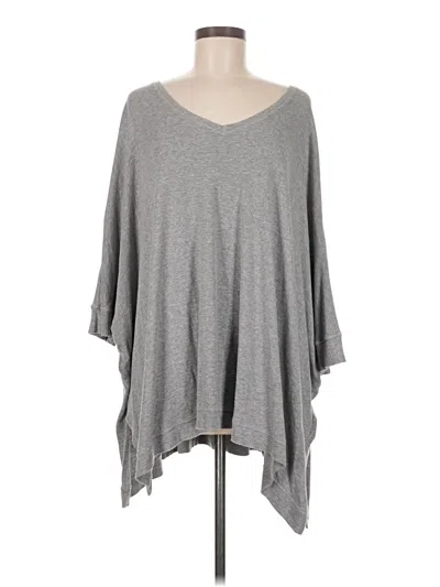 Pre-owned Bordeaux Poncho In Gray