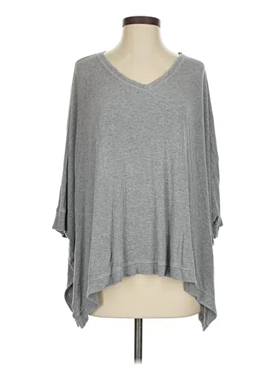 Pre-owned Bordeaux Poncho In Gray
