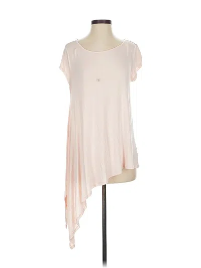 Pre-owned Bordeaux Short Sleeve Top Pink One Shoulder Neckline Tops