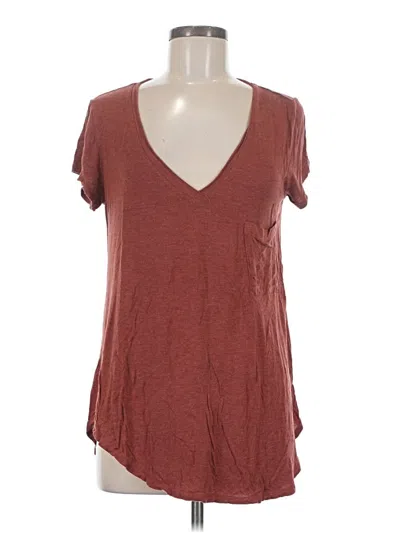 Pre-owned Bordeaux Short Sleeve T-shirt In Brown