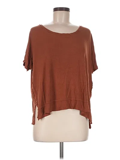 Pre-owned Bordeaux Short Sleeve T-shirt In Brown