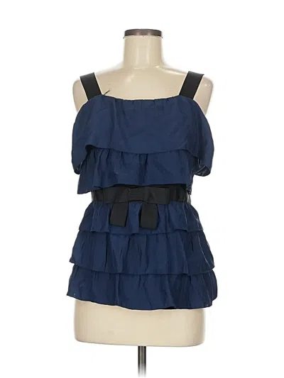 Pre-owned Bordeaux Sleeveless Blouse In Blue