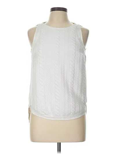 Pre-owned Bordeaux Sleeveless Blouse In White