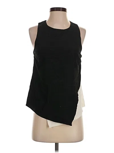 Pre-owned Bordeaux Sleeveless Top Black One Shoulder Neckline Tops