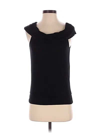 Pre-owned Bordeaux Sleeveless Top Black Scoop Neck Tops
