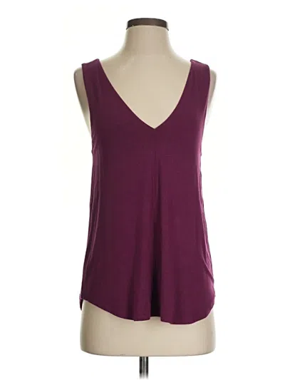 Pre-owned Bordeaux Sleeveless Top Burgundy V Neck Tops