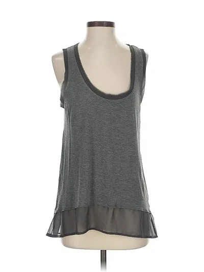 Pre-owned Bordeaux Sleeveless Top Gray Scoop Neck Tops