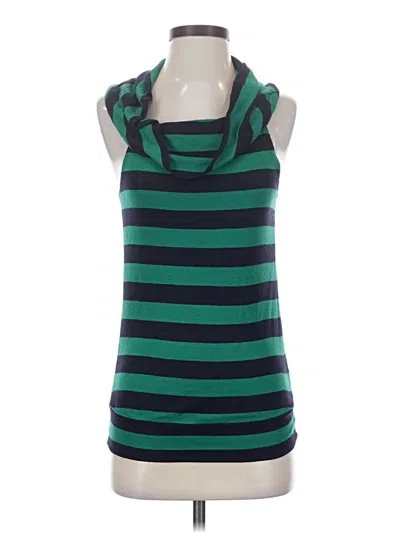 Pre-owned Bordeaux Sleeveless Top Green Cowl Neck Tops