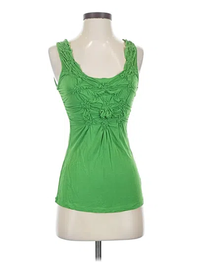 Pre-owned Bordeaux Sleeveless Top Green Sweetheart Neckline Tops