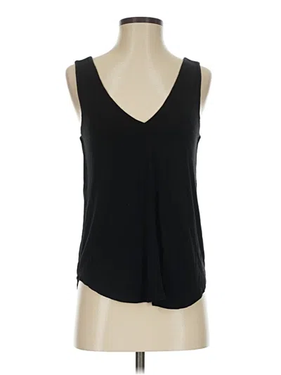 Pre-owned Bordeaux Tank Top Black Plunge Neckline Tops
