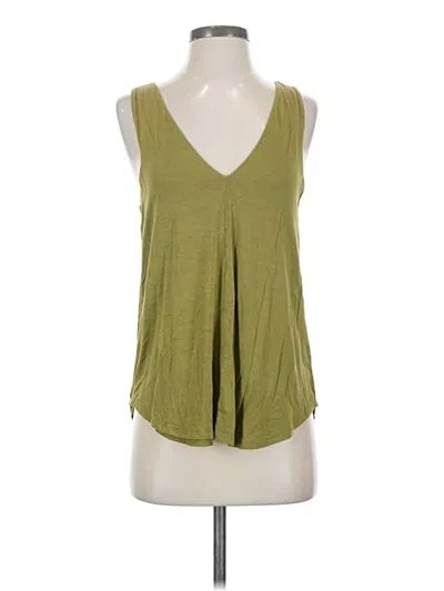 Pre-owned Bordeaux Tank Top Green Plunge Neckline Tops