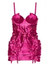 Bordelle Angela Satin Minidress In Pink