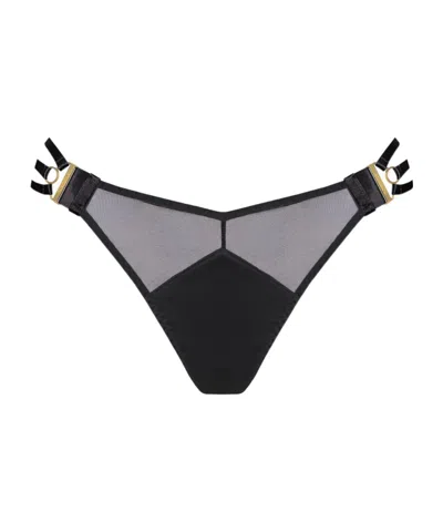 Bordelle Belt Multiple Thongs In Black