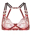 Bordelle Cymatic Plunge Wire Bra In Red