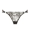 Bordelle Embroidered Open-back Pearl Briefs In Multi