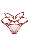 Bordelle Kleio Backless Satin Briefs In Red