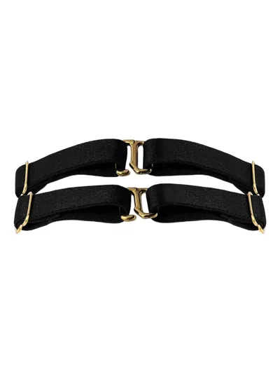 Bordelle Nara Ring Double-strap Collar In Black