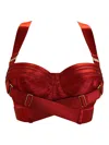 Bordelle Panelled Bra In Red