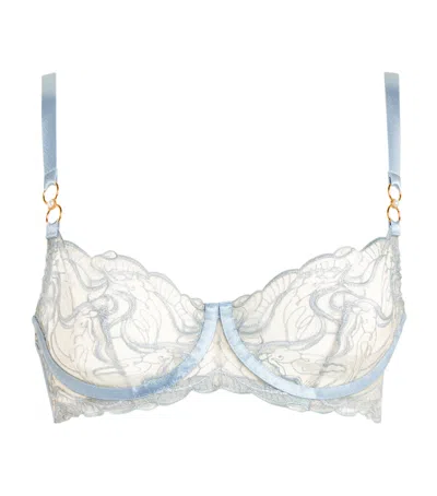 Bordelle Pearl Balconette Bra In Blue