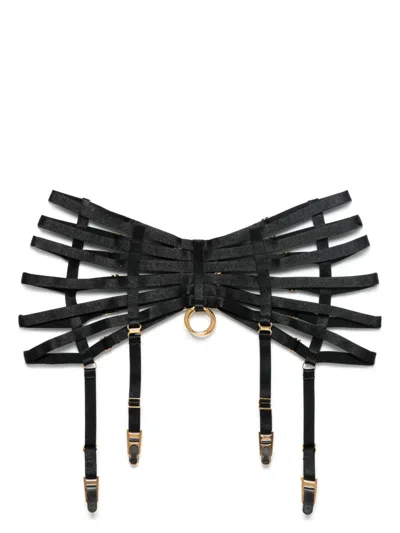 Bordelle Ring-detail Suspender In Black