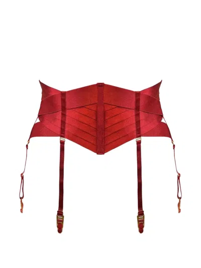 Bordelle Signature Elastic Panelled Cincher Belt In Multi