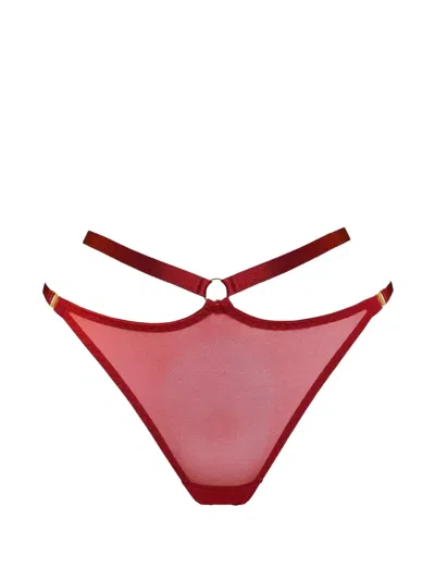 Bordelle Signature Harness-style Mesh Thong In Pink