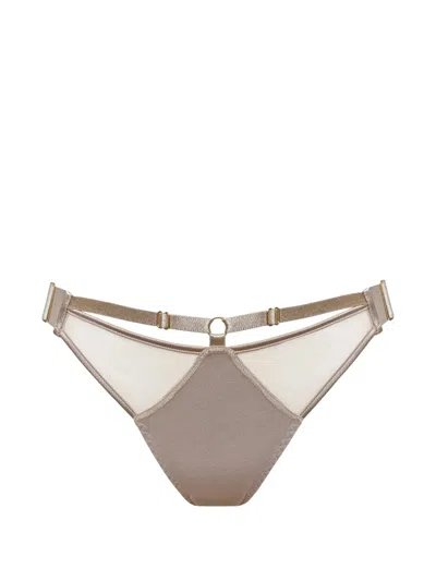 Bordelle Signature Mesh Adjustable-strap Briefs In Gray