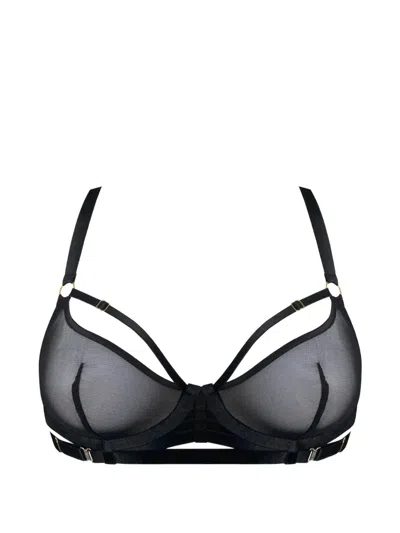 Bordelle Signature Mesh Balconette Bra In Black