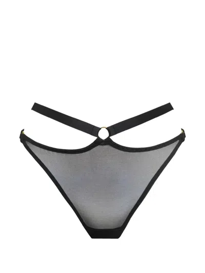 Bordelle Signature Mesh Harness Thongs In Multi