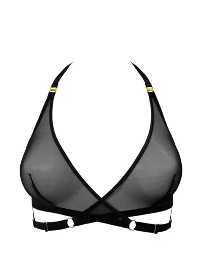Bordelle Signature Mesh Wrap Bra In Black