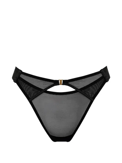 Bordelle Signature Wide Strap Thong In Black