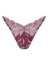 Bordelle Siren Floral Thong In Pink