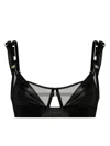 Bordelle Vero Triangle-cup Satin Bra In Black