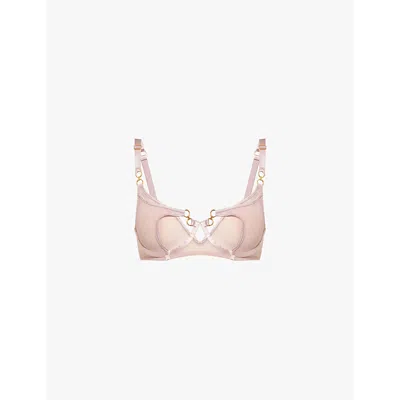 Bordelle Womens Rose Retta Balconette Wire Stretch-lace Bra