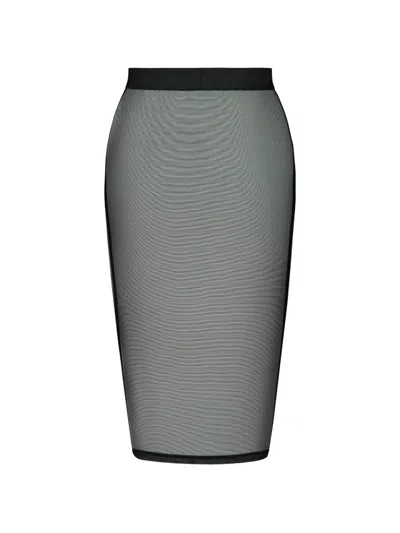 Bordelle Zenna Mesh Pencil Skirt In Multi