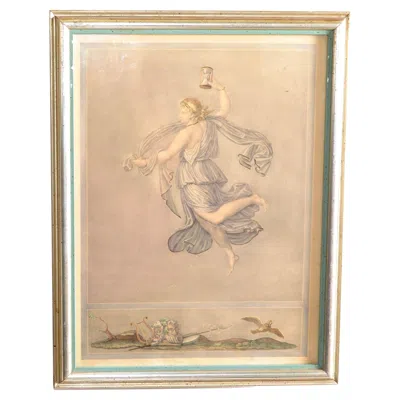 Pre-owned Borghese 1890 Steel Engraving Greco Roman Scene Bernard Picture Co. New York In Brown