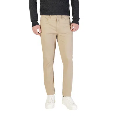 Borghese Beige Cotton Skinny Pants In Neutral