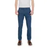 Borghese Blue Cotton Skinny Pant In Blue