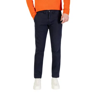 Borghese Cotton Skinny Men's Pants In Blue