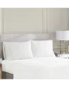 Borghese Roma 400 Thread Count Percale Cotton Pillowcase Pair In White